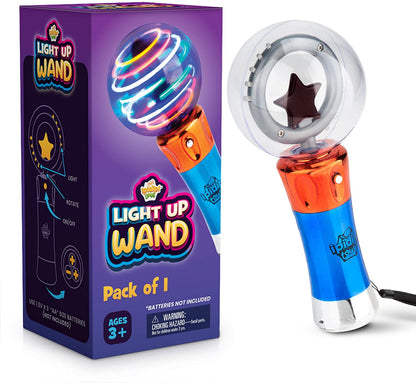 Spinning Light-Up Wand - Rotating LED Toy